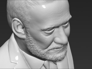 buzz aldrin bust 3d printing ready stl obj formats Model Cetak 3D
