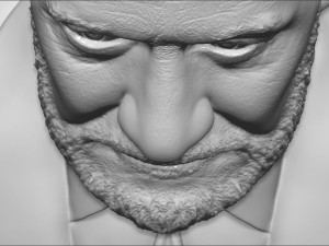 buzz aldrin bust 3d printing ready stl obj formats Model Cetak 3D