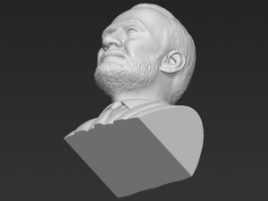 buzz aldrin bust 3d printing ready stl obj formats Model Cetak 3D