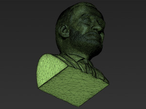 buzz aldrin bust 3d printing ready stl obj formats Model Cetak 3D