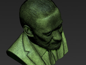 buzz aldrin bust 3d printing ready stl obj formats Model Cetak 3D
