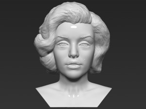 marilyn monroe bust 3d printing ready stl obj formats 3D 프린트 모델
