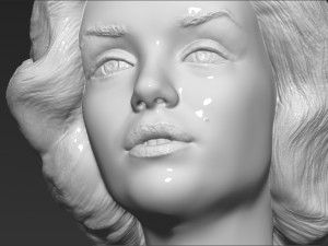 marilyn monroe bust 3d printing ready stl obj formats 3D प्रिंट मॉडल