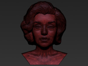marilyn monroe bust 3d printing ready stl obj formats 3D प्रिंट मॉडल