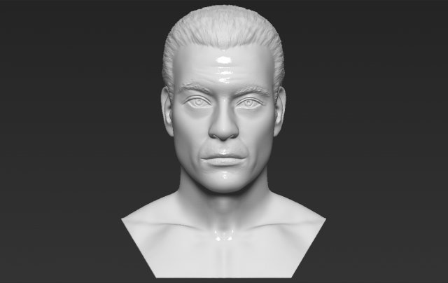 van damme kickboxer bust 3d printing ready stl obj formats 3D Print Model in Sculpture 3DExport