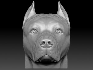 pitbull head for 3d printing 3D Print Model