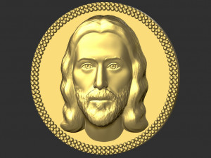 Jesus Christ medallion pendant 3D printing ready stl obj 3D Print Model