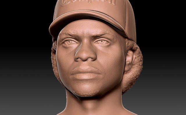 Eazy-E Bust 3D model 3D printable