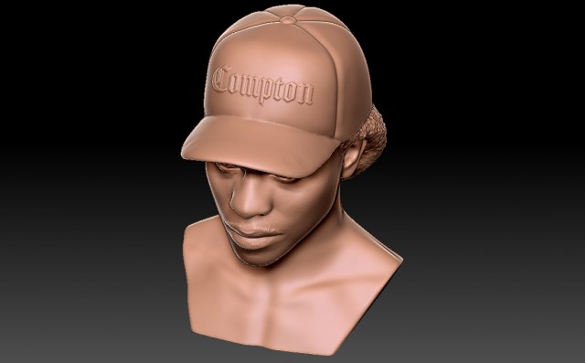 Eazy-E Bust 3D model 3D printable