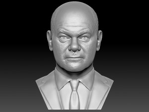 Olaf Scholz bust for 3D printing 3D Print Model