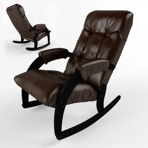 rocking chair comfort model 67 upholstery antik crocodile 3D 모델 .c4d .max .obj .3ds .fbx .stl .blend 