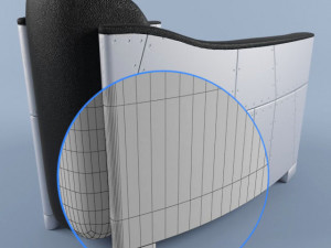 bentley grey leather and aluminium club chair 3D 모델