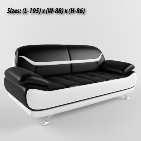 sofa bentley modern black and white 3D Модель .c4d .max .obj .3ds .fbx .stl .blend 