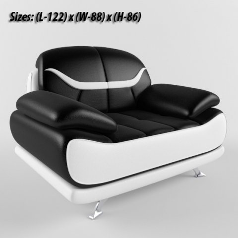 chair bentley modern black and white 3D Model .c4d .max .obj .3ds .fbx .stl .blend 