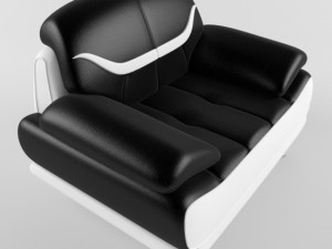 chair bentley modern black and white 3D Model
