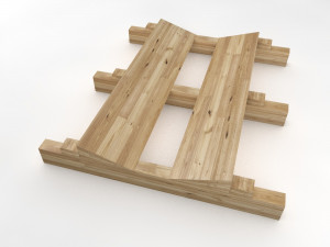 pallet with wedges 3D Model