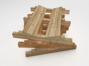 pallet with wedges 3D Model