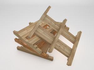 pallet with wedges 3D Model