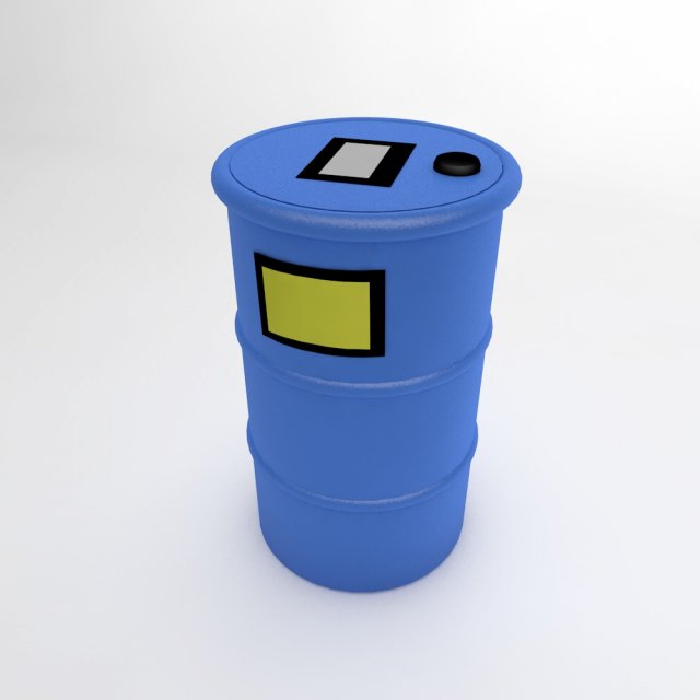 oil drum Model 3D .c4d .max .obj .3ds .fbx .stl .blend 