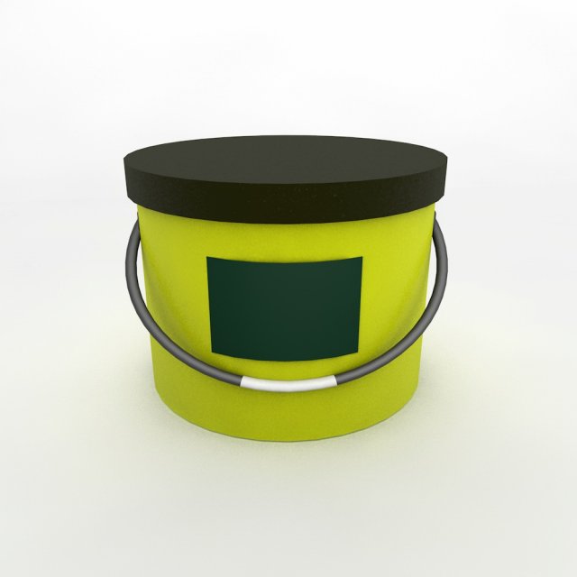 paint bucket Model 3D .c4d .max .obj .3ds .fbx .stl .blend 