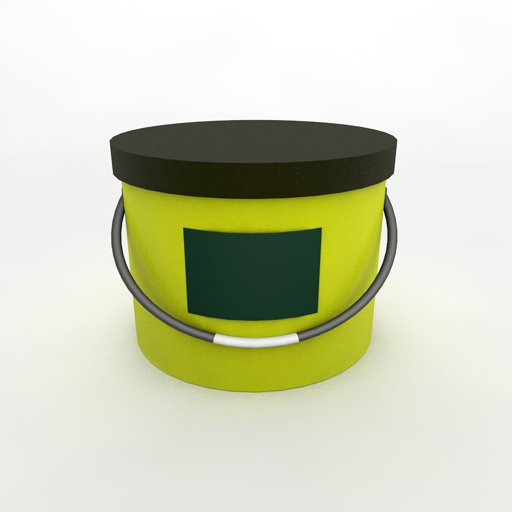 Paint Bucket 3d Model In Parts 3dexport
