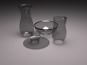set di bicchieri Modello 3D