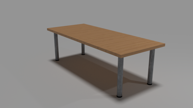 wooden table 3D 모델 .c4d .max .obj .3ds .fbx .stl .blend 