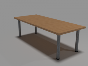 wooden table 3D Model
