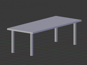 wooden table 3D 모델