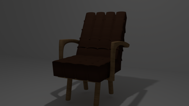 armchair 3D Model .c4d .max .obj .3ds .fbx .stl .blend 