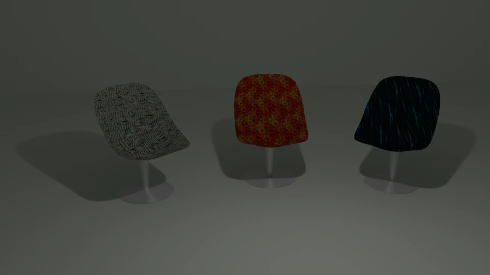 set of modern chair 3D Model .c4d .max .obj .3ds .fbx .stl .blend 