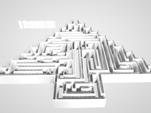 maze - 3 level Model 3D