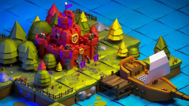 low poly 3d castle Modelo 3D .c4d .max .obj .3ds .fbx .stl .blend 