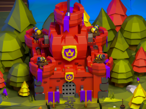 low poly 3d castle Modelo 3D