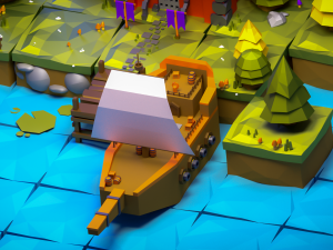 low poly 3d castle Modelo 3D
