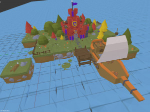 low poly 3d castle Modelo 3D