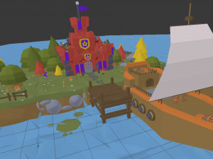 low poly 3d castle Modelo 3D