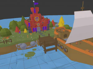 低ポリ 3D 城 3Dモデル