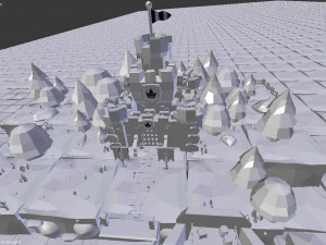 low poly 3d castle Modelo 3D