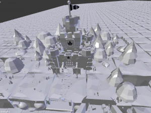 低ポリ 3D 城 3Dモデル