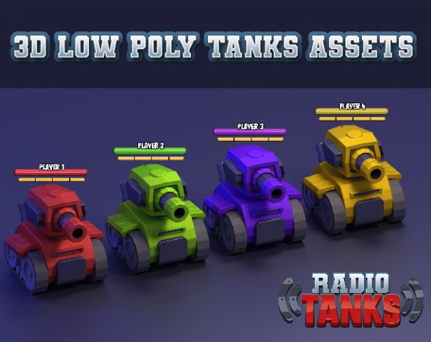 low poly tank game assets 3D Model .c4d .max .obj .3ds .fbx .stl .blend 