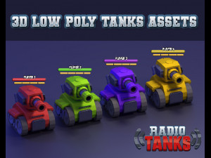 low poly tank game assets Modello 3D