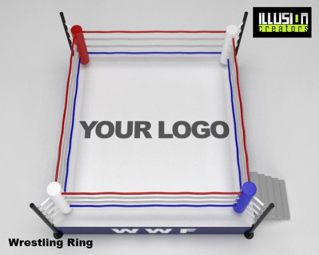 wrestling ring 3D Model .c4d .max .obj .3ds .fbx .stl .blend 