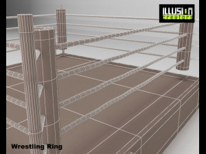 wrestling ring 3D Model