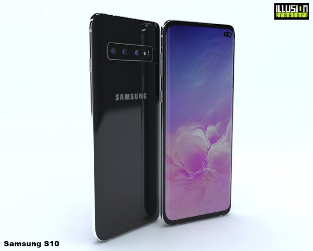 samsung s10 3D Model .c4d .max .obj .3ds .fbx .stl .blend