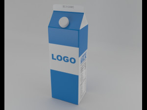 milk pack 3D मॉडल