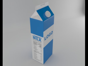 milk pack 3D मॉडल