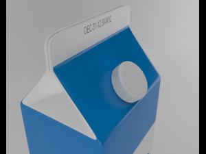 milk pack 3D मॉडल