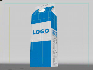 milk pack 3D मॉडल