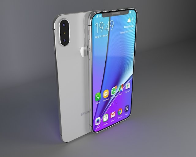 iphone x 3D 모델 .c4d .max .obj .3ds .fbx .stl .blend 